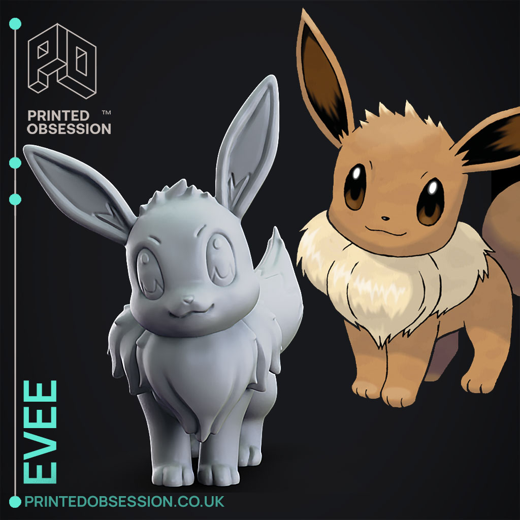 STL file EEVEE AND ALL EEVEELUTIONS 🐉・Template to download and