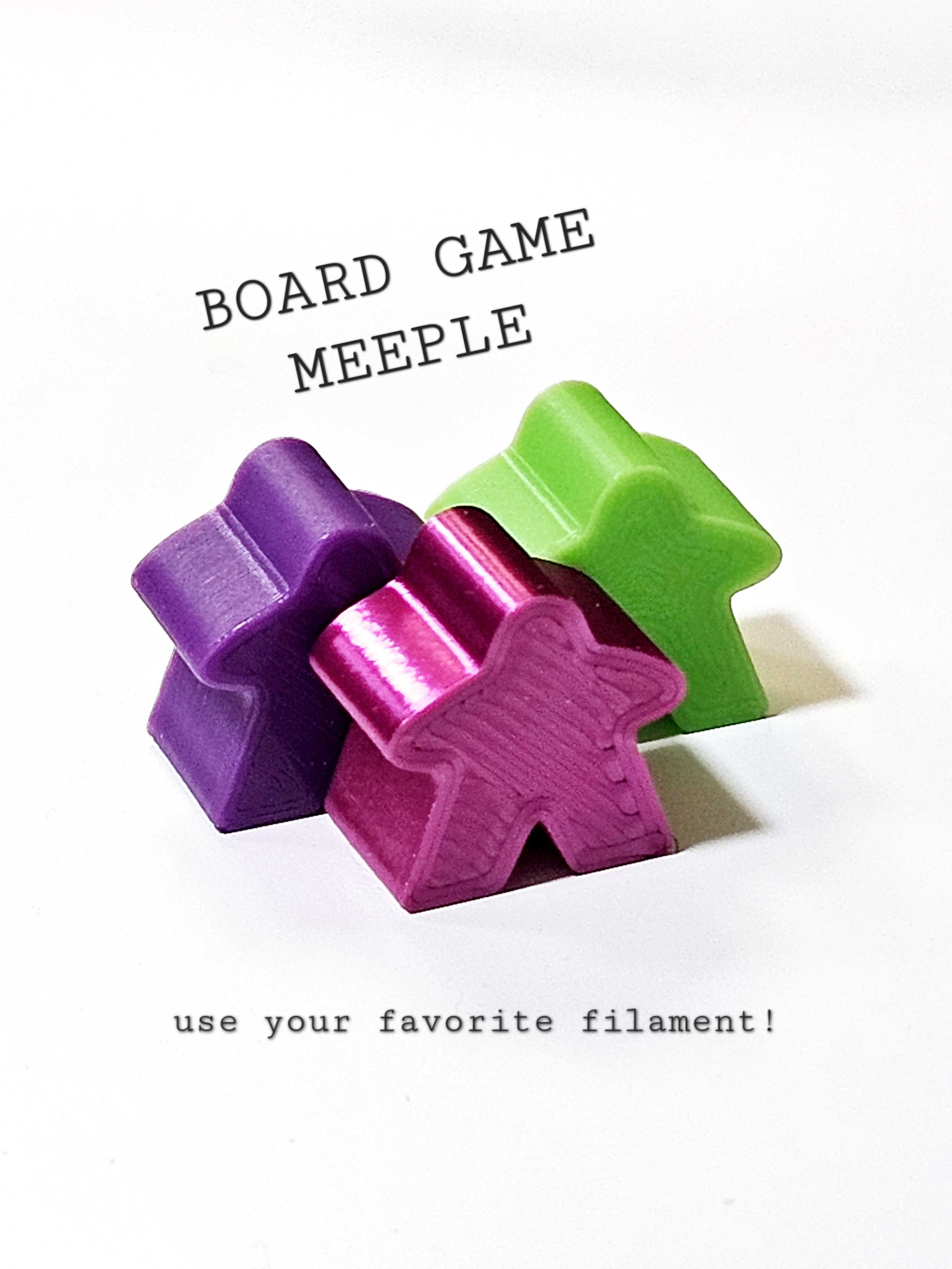 Meeples Board Game Pieces Person shaped board game pieces.