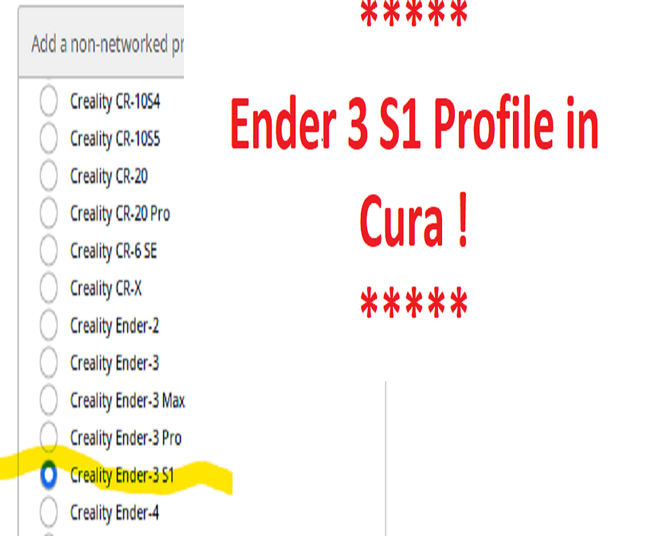 The Best Ender 3 S1 (Pro) Cura Profile / Settings