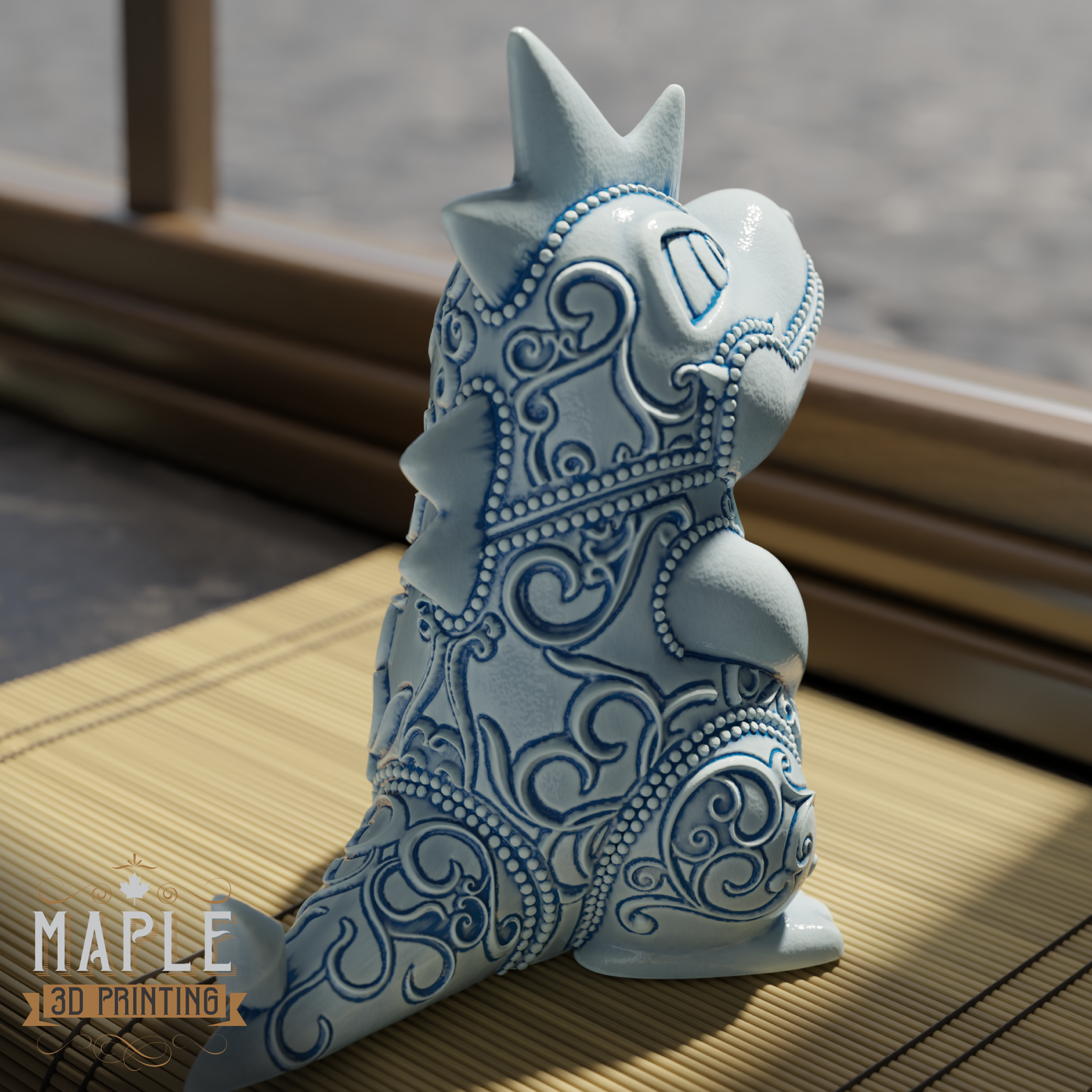 Croconaw - Basic & Ornamental 3D STL Model — view 4