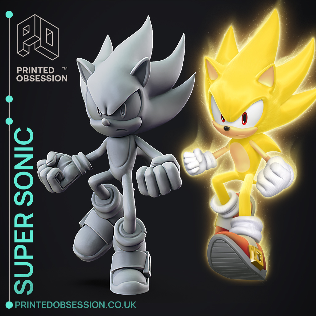 Super Sonic - Sonic the Hedgehog - Fan Art - 3D model by printedobsession  on Thangs