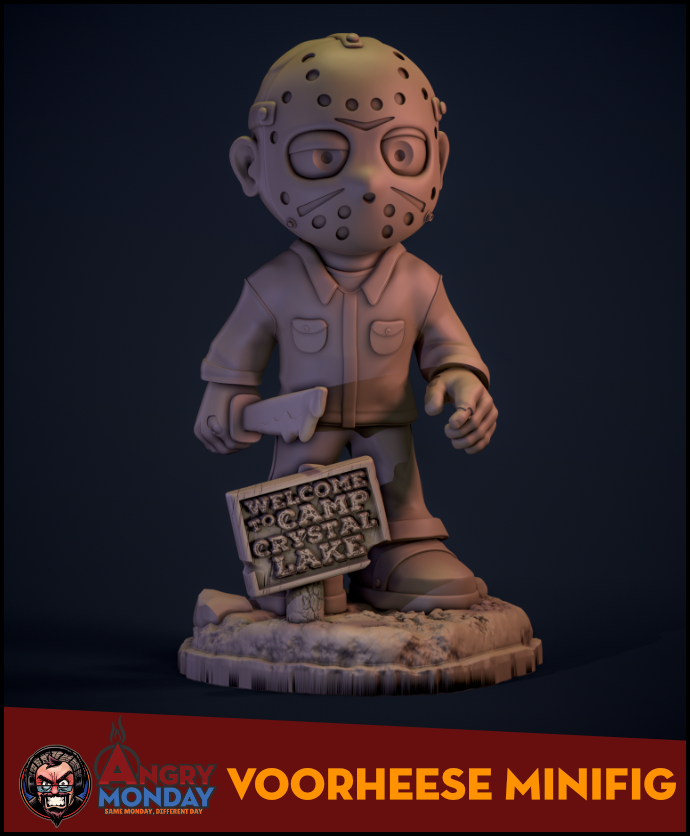 Voorhees Minifig 3D STL Model — view 4
