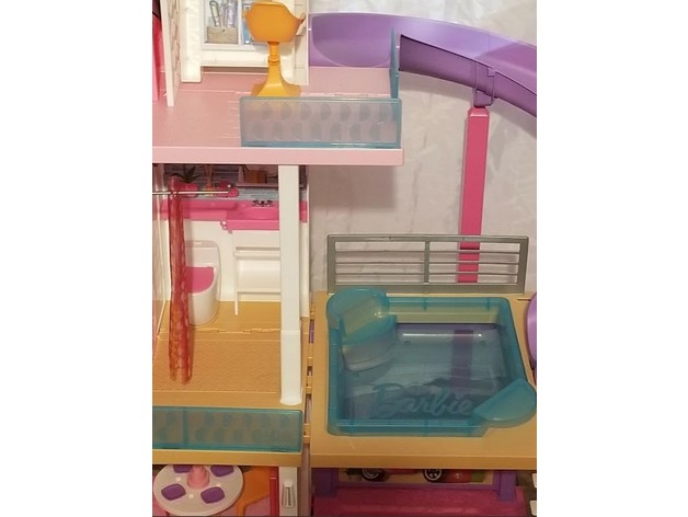 barbie house with pool