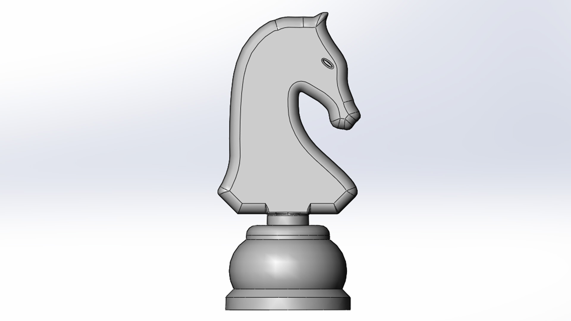 Ícone 3d do cavalo de xadrez
