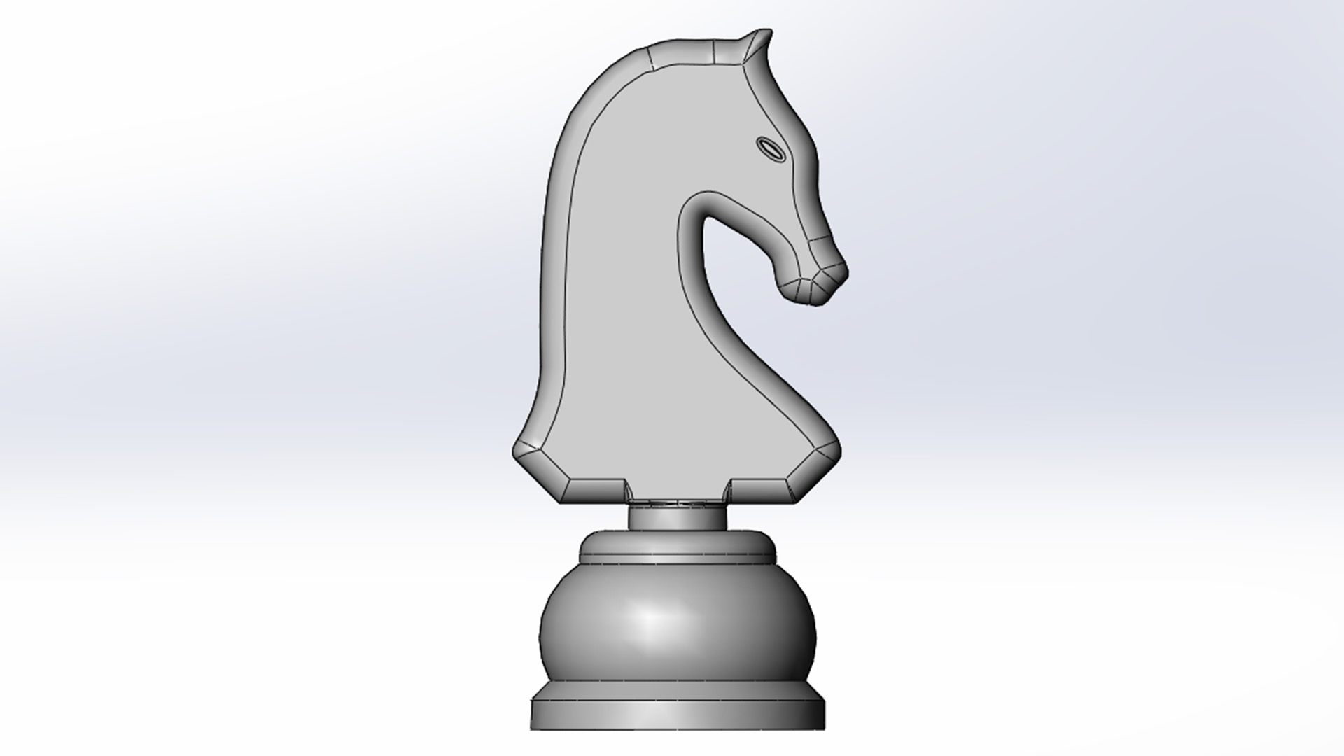 Horse Chess Game Piece - Cavalo Jogo de Xadrez 3D model