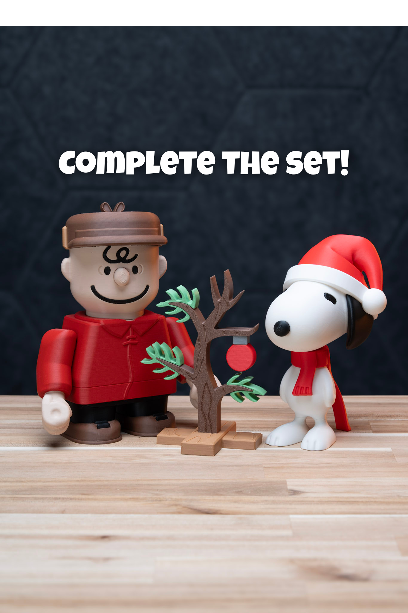 Christmas Charlie Chunk - Charlie Brown Kit | No Supports, No AMS, No Glue 3D STL Model — view 4