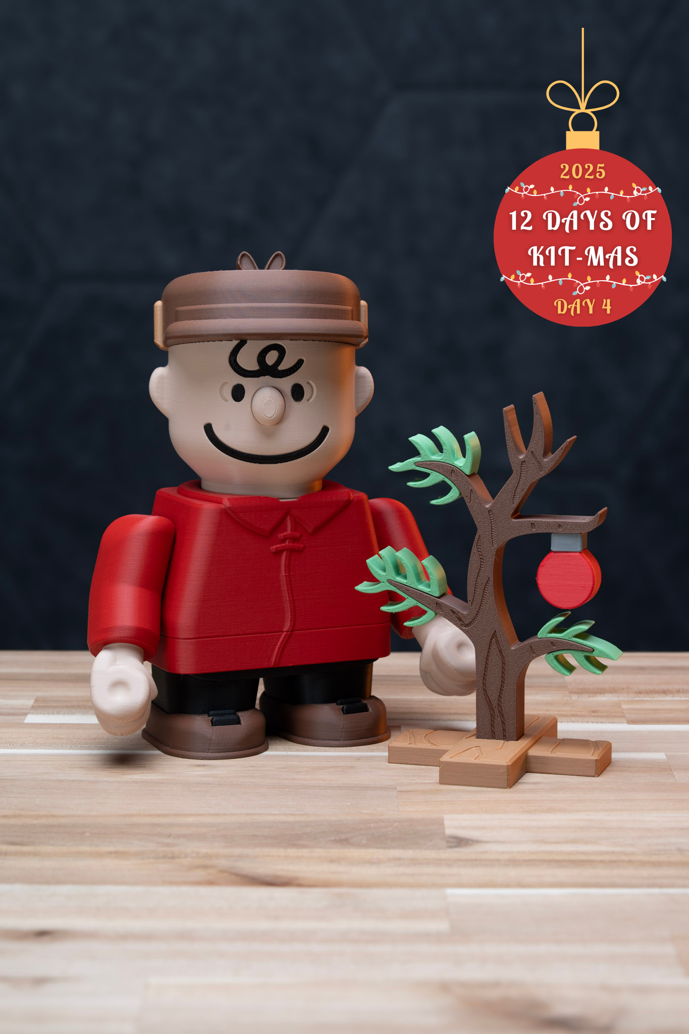 Christmas Charlie Chunk - Charlie Brown Kit | No Supports, No AMS, No Glue 3D STL Model — view 2