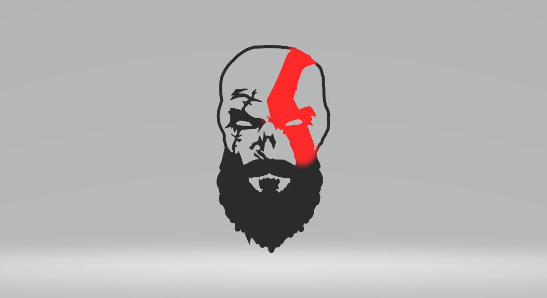 god of war kratos face wallpaper