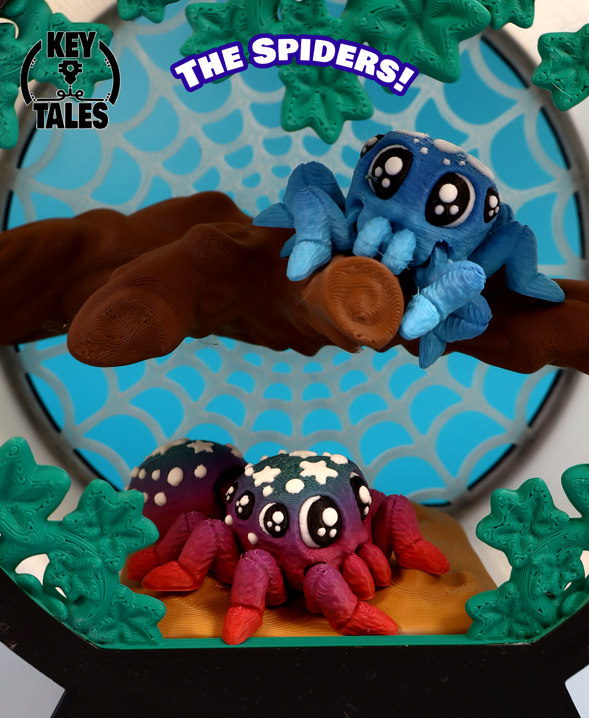 The Critterlings: Spiders (Clear, Starlight, Peacock) 3D STL Model — view 5
