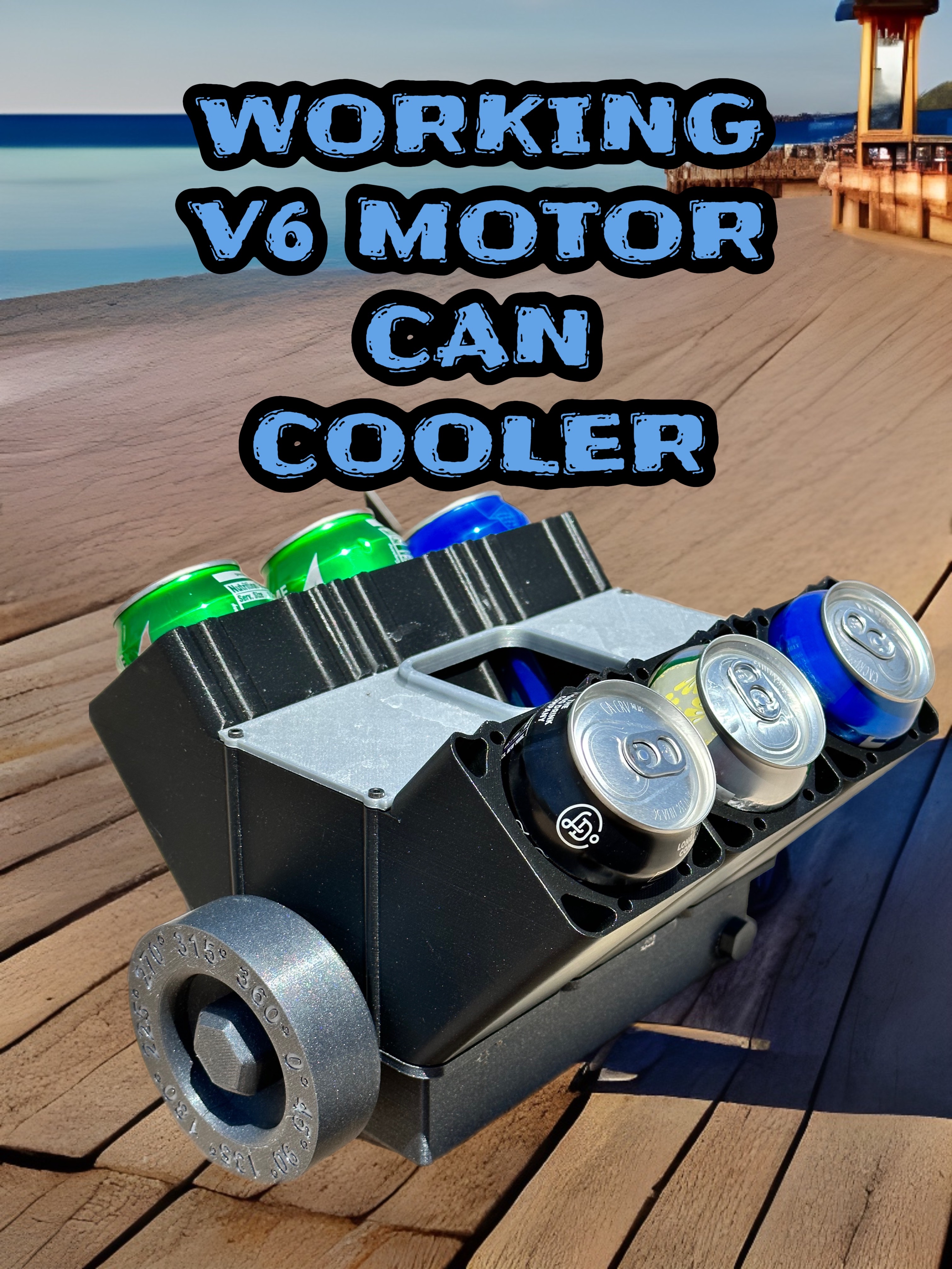 The Original V6 Can Cooler - With Working Crank!!! As seen on