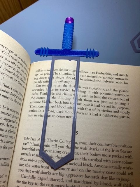 Hand made bookmark sword of kings - Tryb