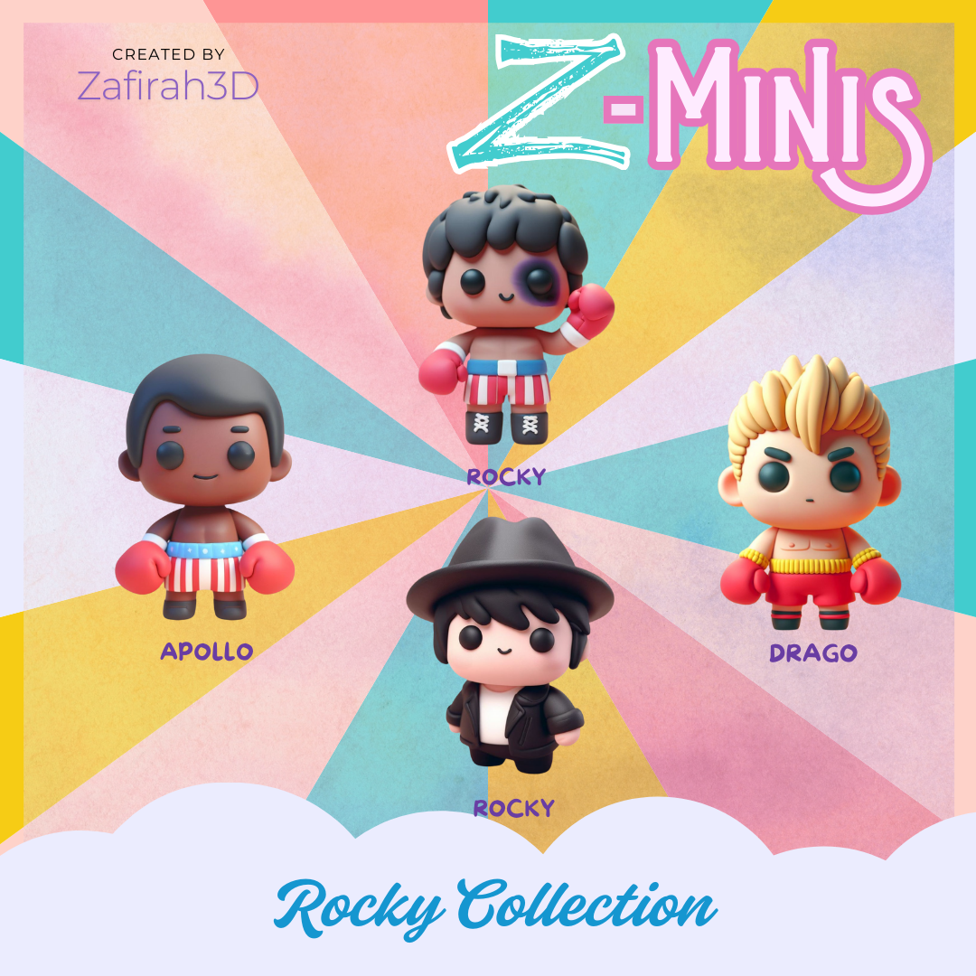 Z-Minis Rocky Balboa Collection 3D STL Model — view 2