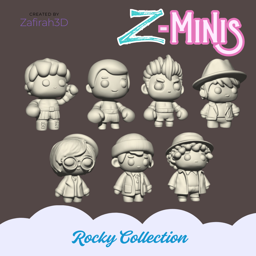 Z-Minis Rocky Balboa Collection 3D STL Model — view 4