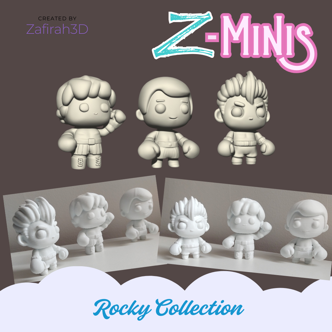 Z-Minis Rocky Balboa Collection 3D STL Model — view 5