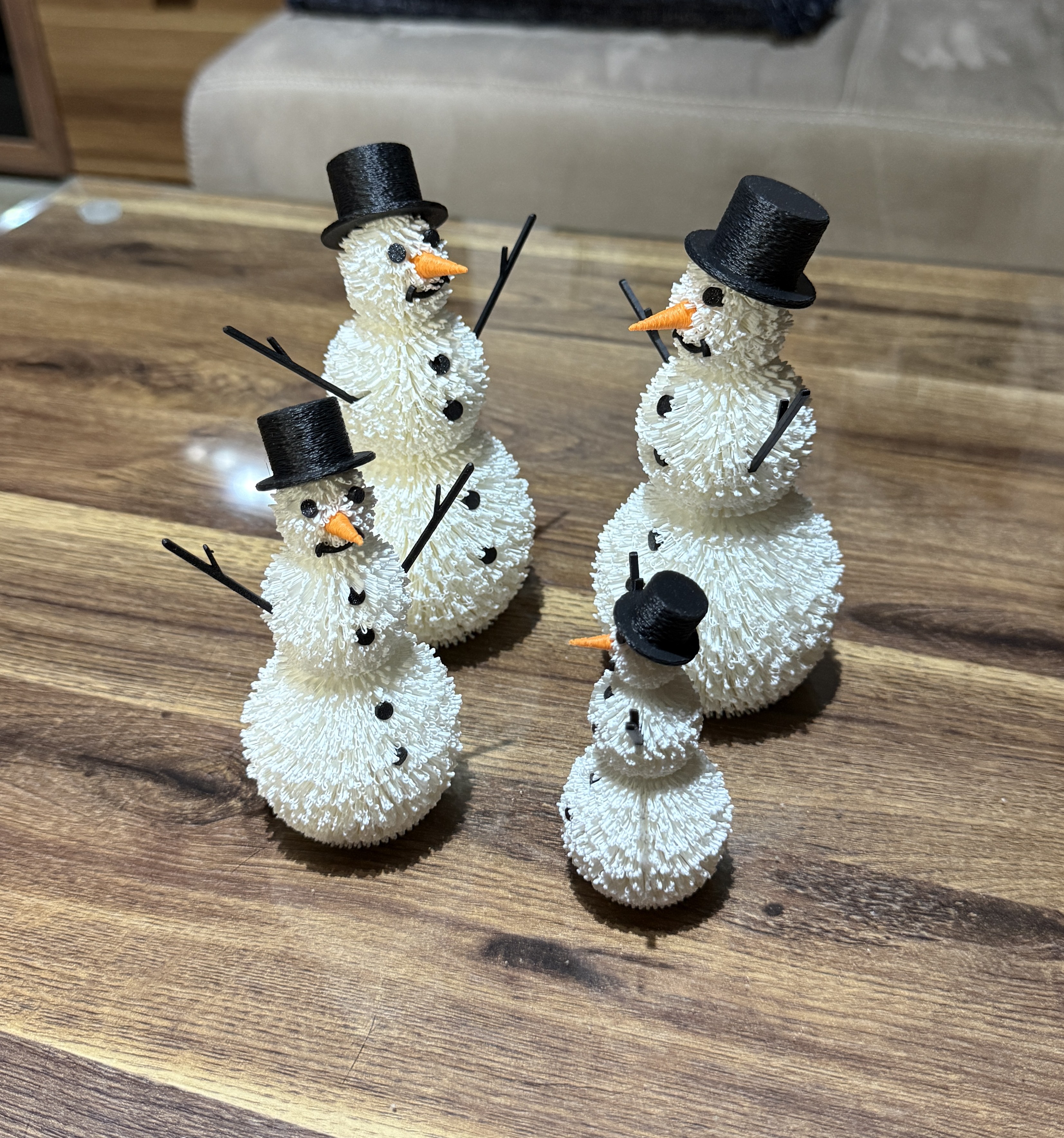 Christmas Snowman / String-Art Snowman / Modular - 3D model