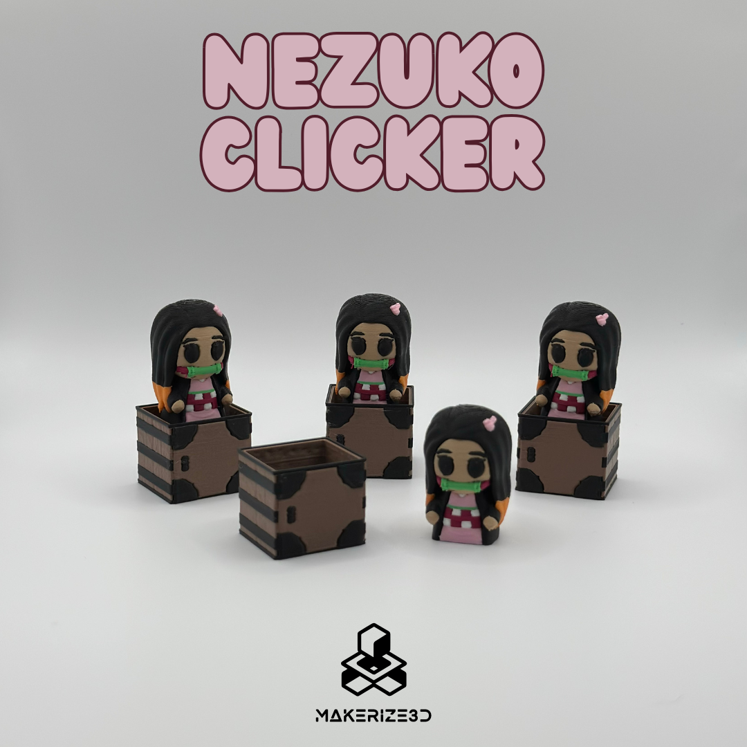 Nezuko Clicker 3D STL Model — view 2