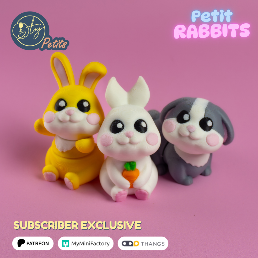 Petit Bunnies 3D 3MF Model — view 2