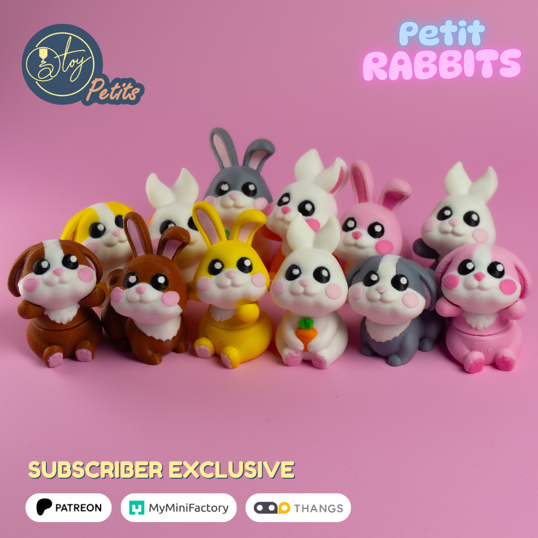 Petit Bunnies 3D 3MF Model