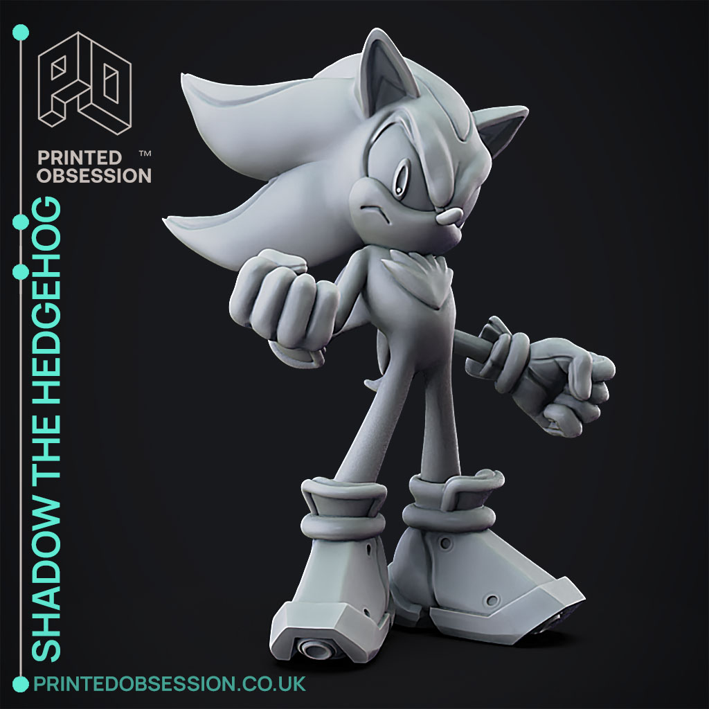 STL file Shadow the Hedgehog - Sonic the hedgehog fan art 🦔・3D