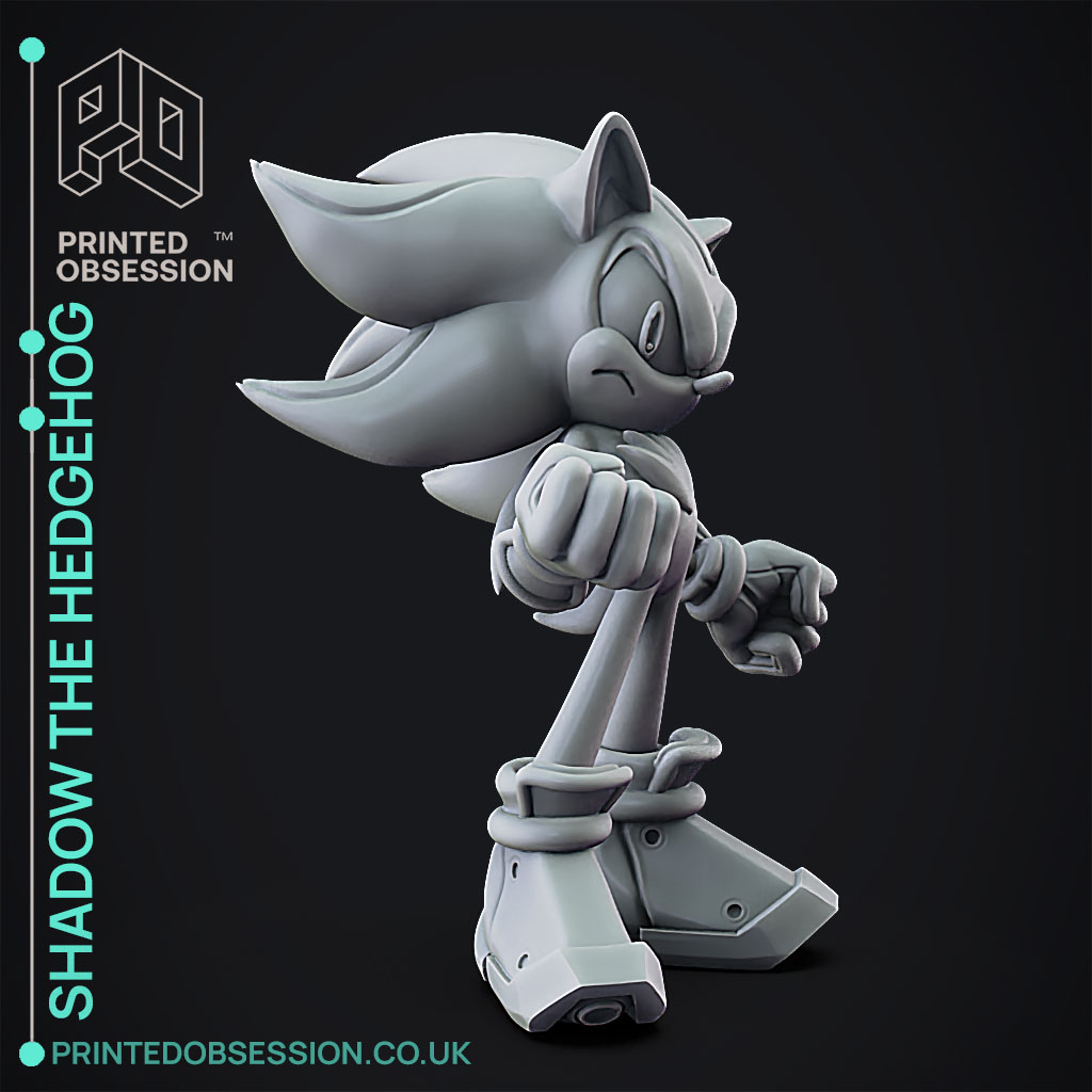 STL file Shadow the Hedgehog - Sonic the hedgehog fan art 🦔・3D