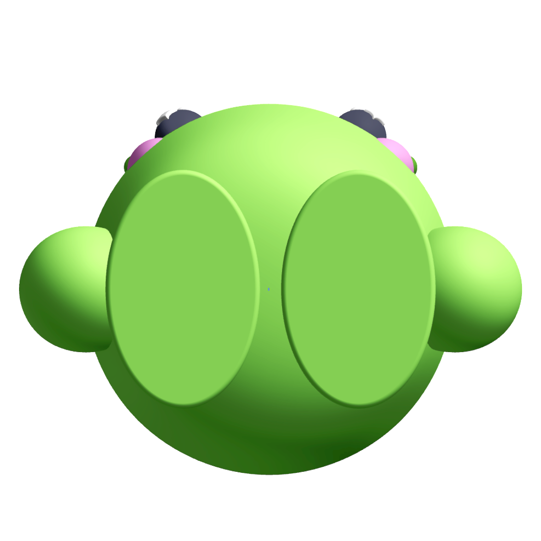 Creature Kin Prickles Figure – Cute Kawaii Cactus Art Toy STL 3D Model — view 7