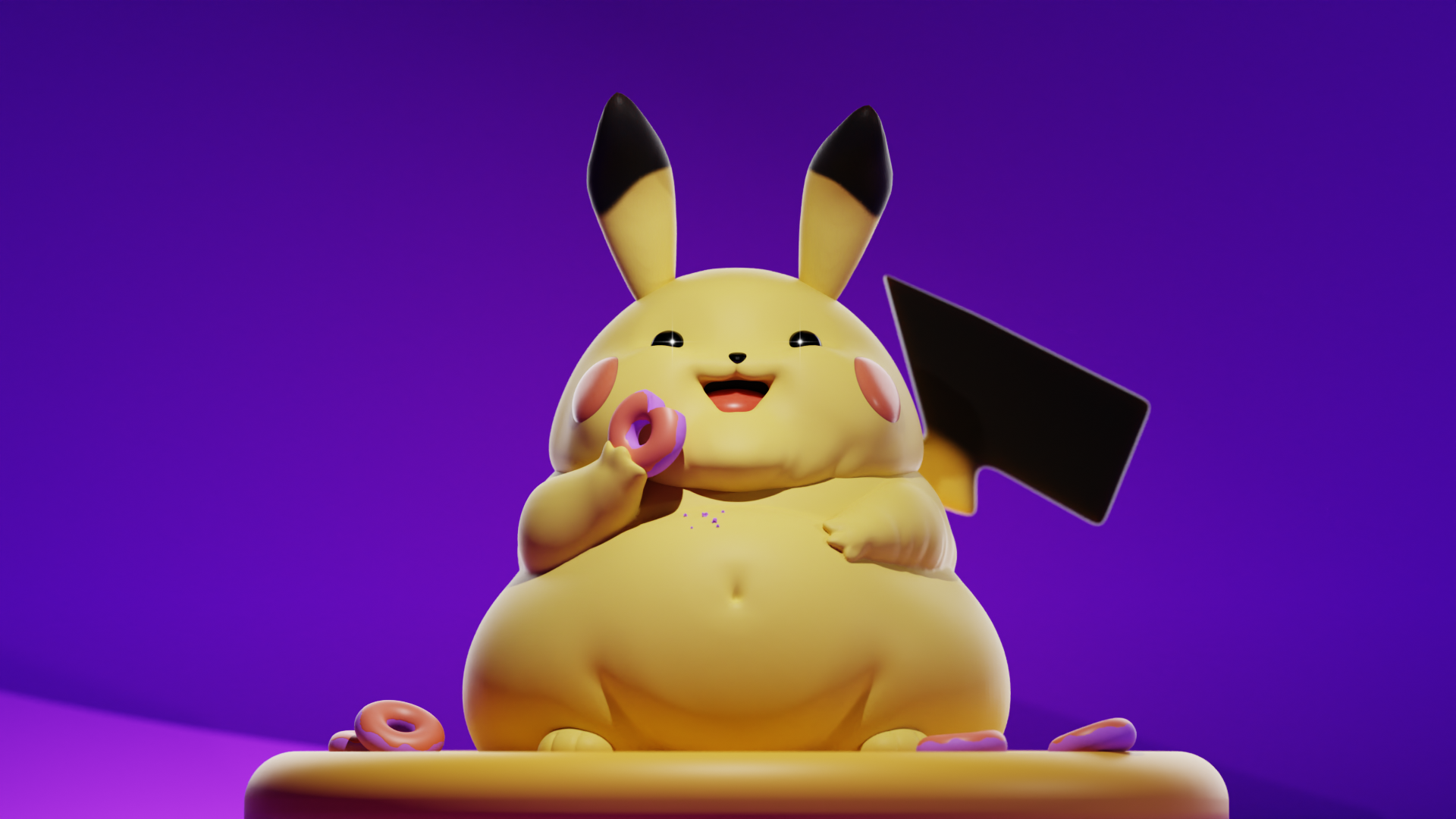 Pikachu (Pokemon) - 3D model by ChelsCCT (ChelseyCreatesThings) on