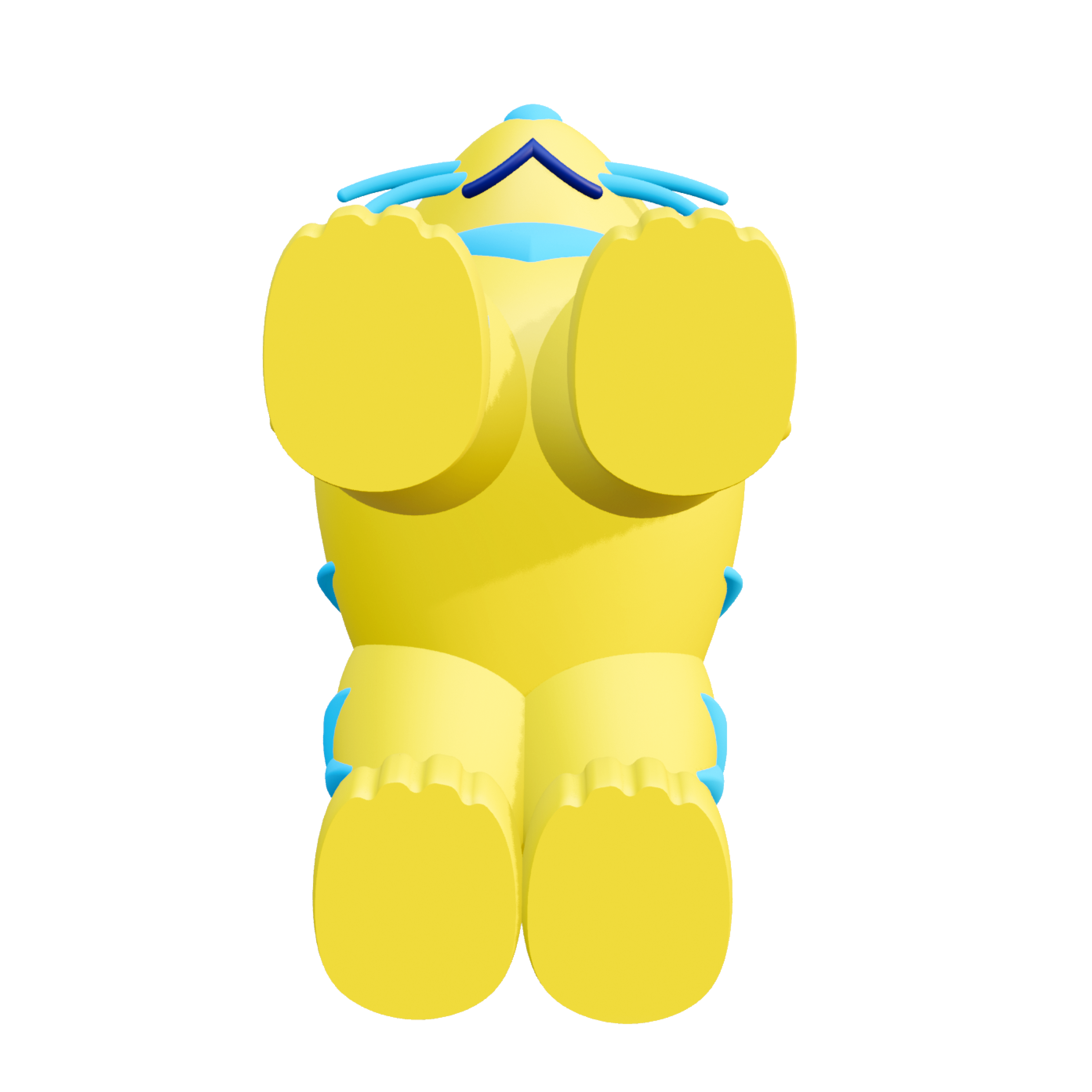 Creature Kin ZipZap – Cute Electric Cat 3D Printable Figure – Royalty-Free STL Model — view 6
