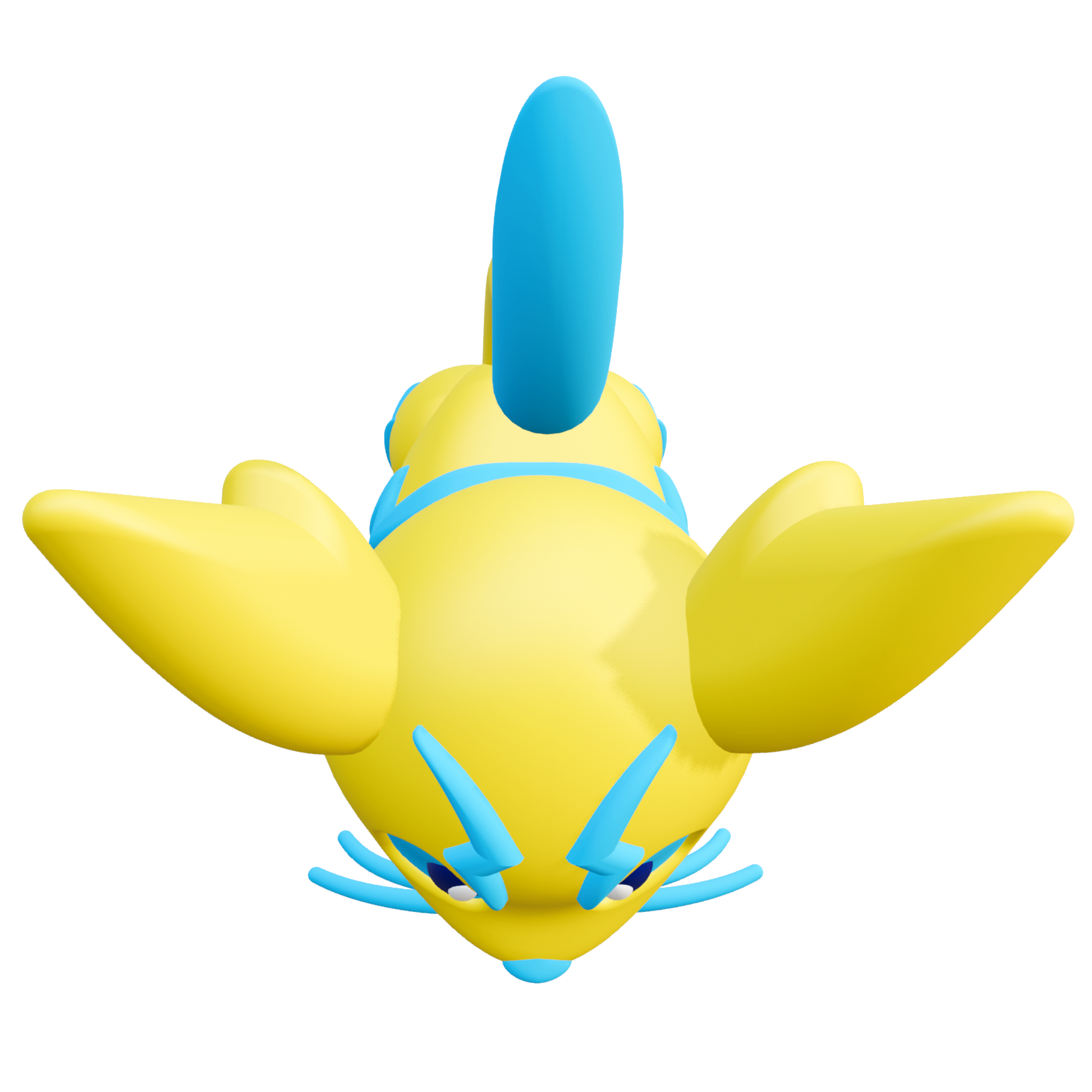 Creature Kin ZipZap – Cute Electric Cat 3D Printable Figure – Royalty-Free STL Model — view 5