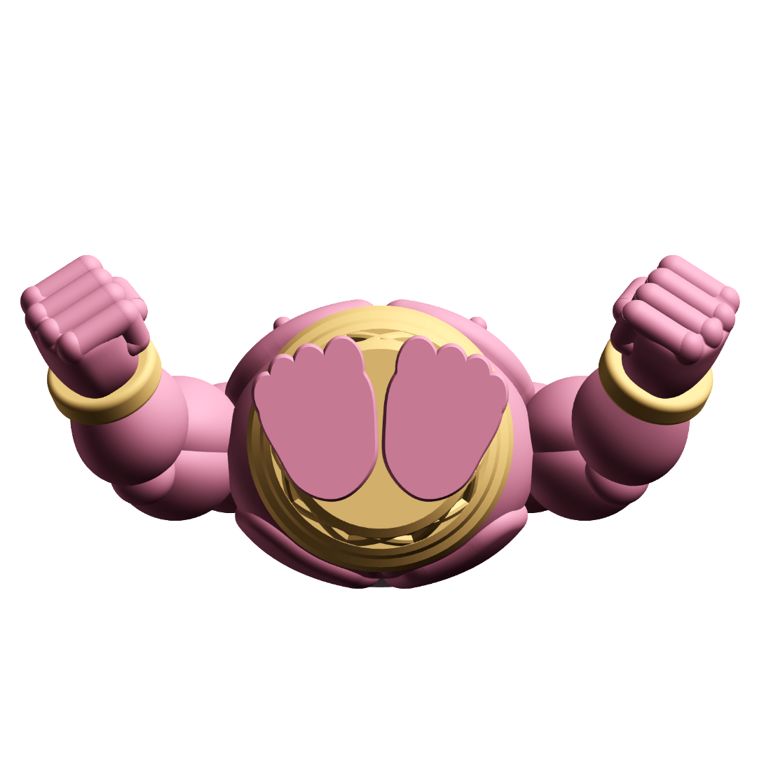 Gashapon Gang Big Softee Figure – Muscular Ice Cream Cone Capsule Toy 3D STL Model — view 7