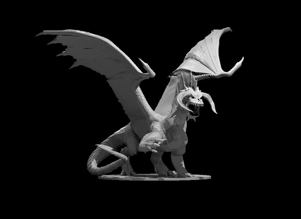 BLACK DRAGON DESINGN THE BLACKIE DRAGON STATUE STL 3D 3D Printing Model -  Threeding