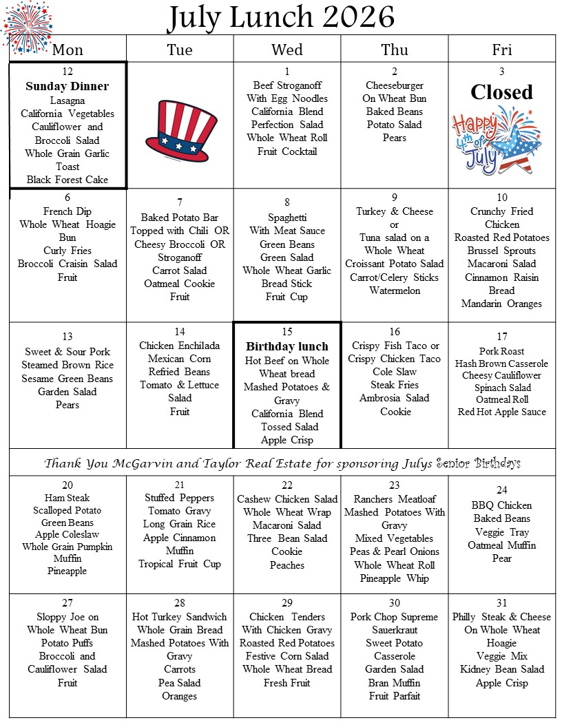 Menus and Activities