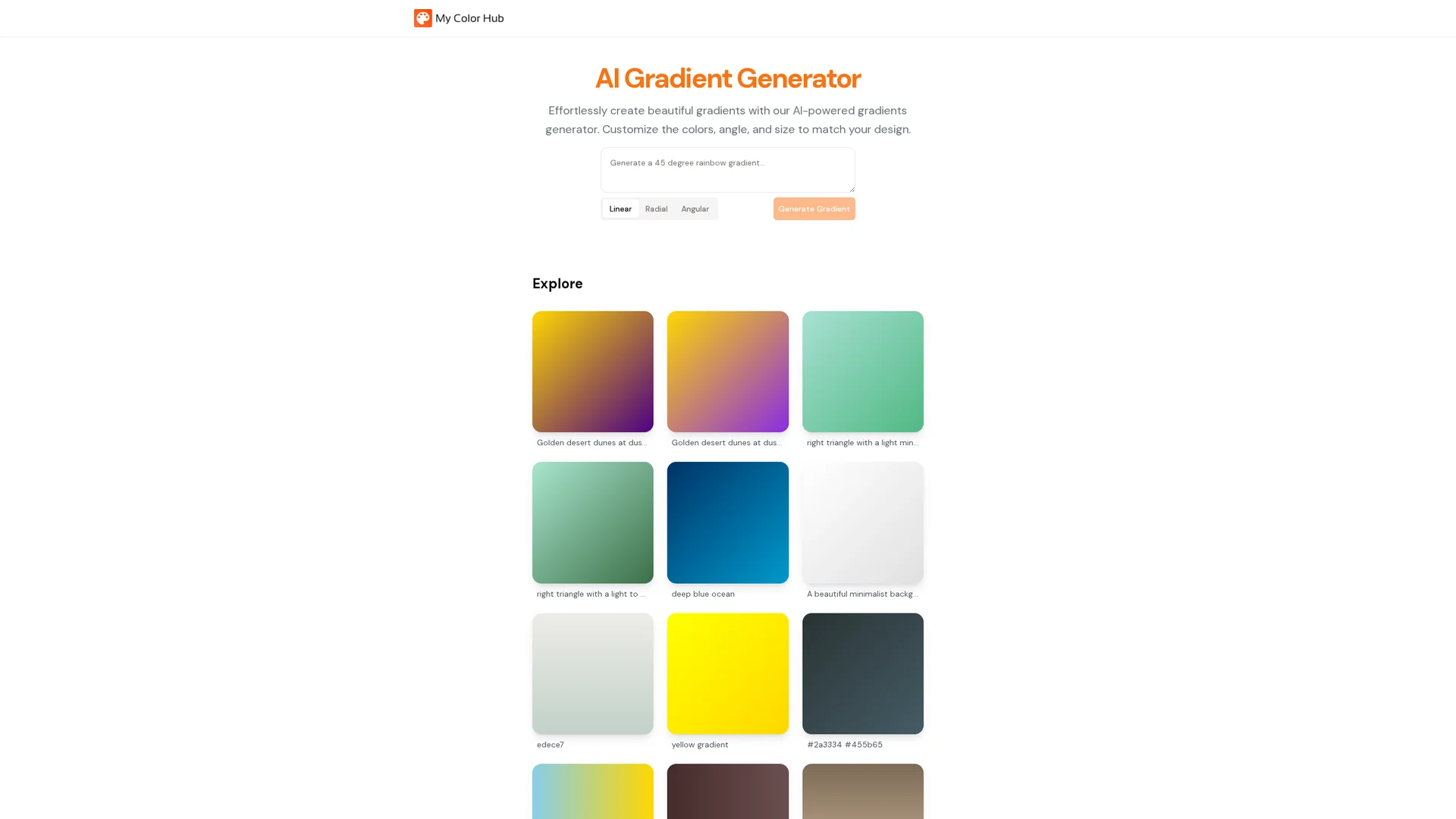 AI Gradient Generator | VisionaryHub