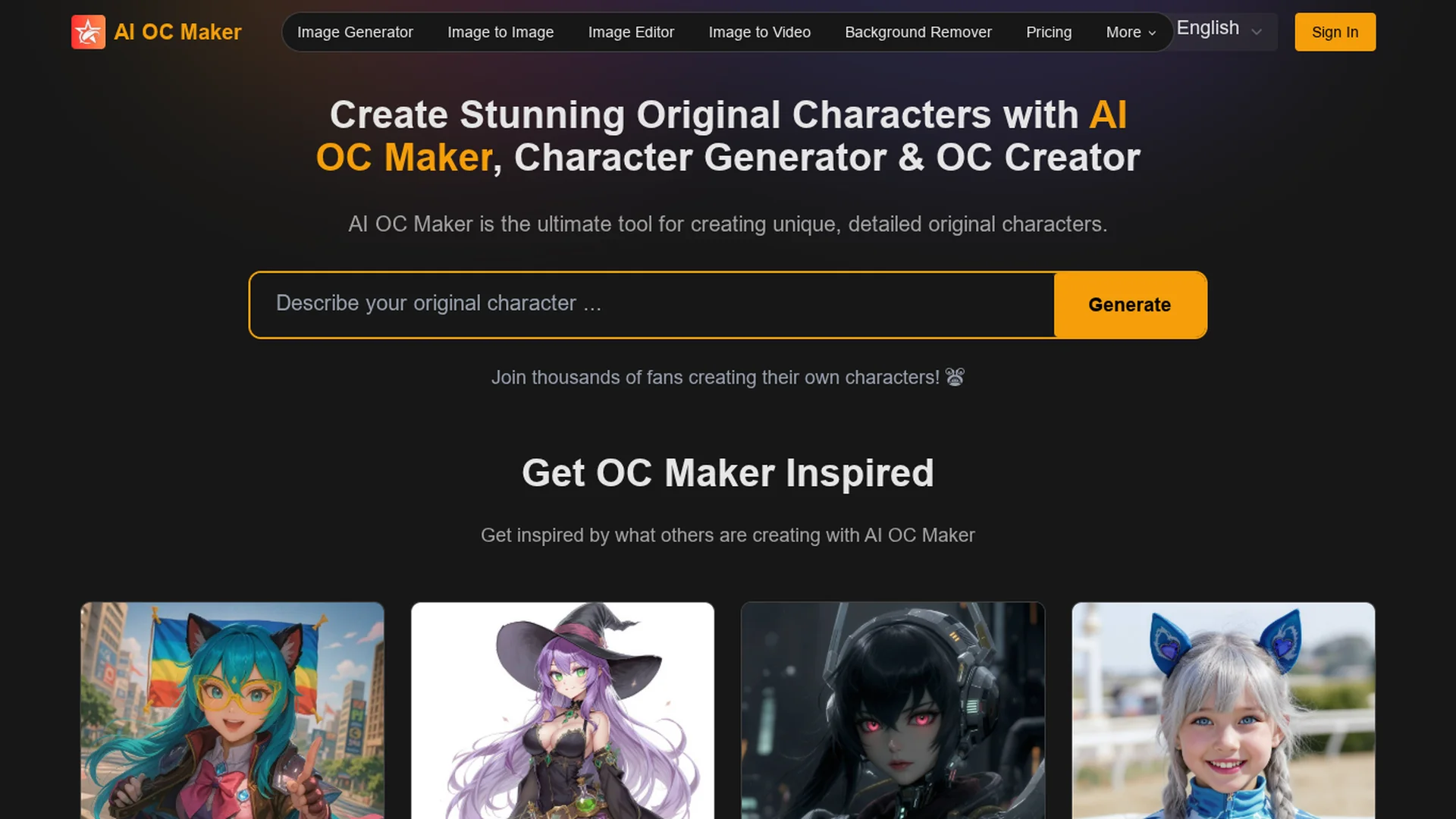 AI OC Maker | VisionaryHub