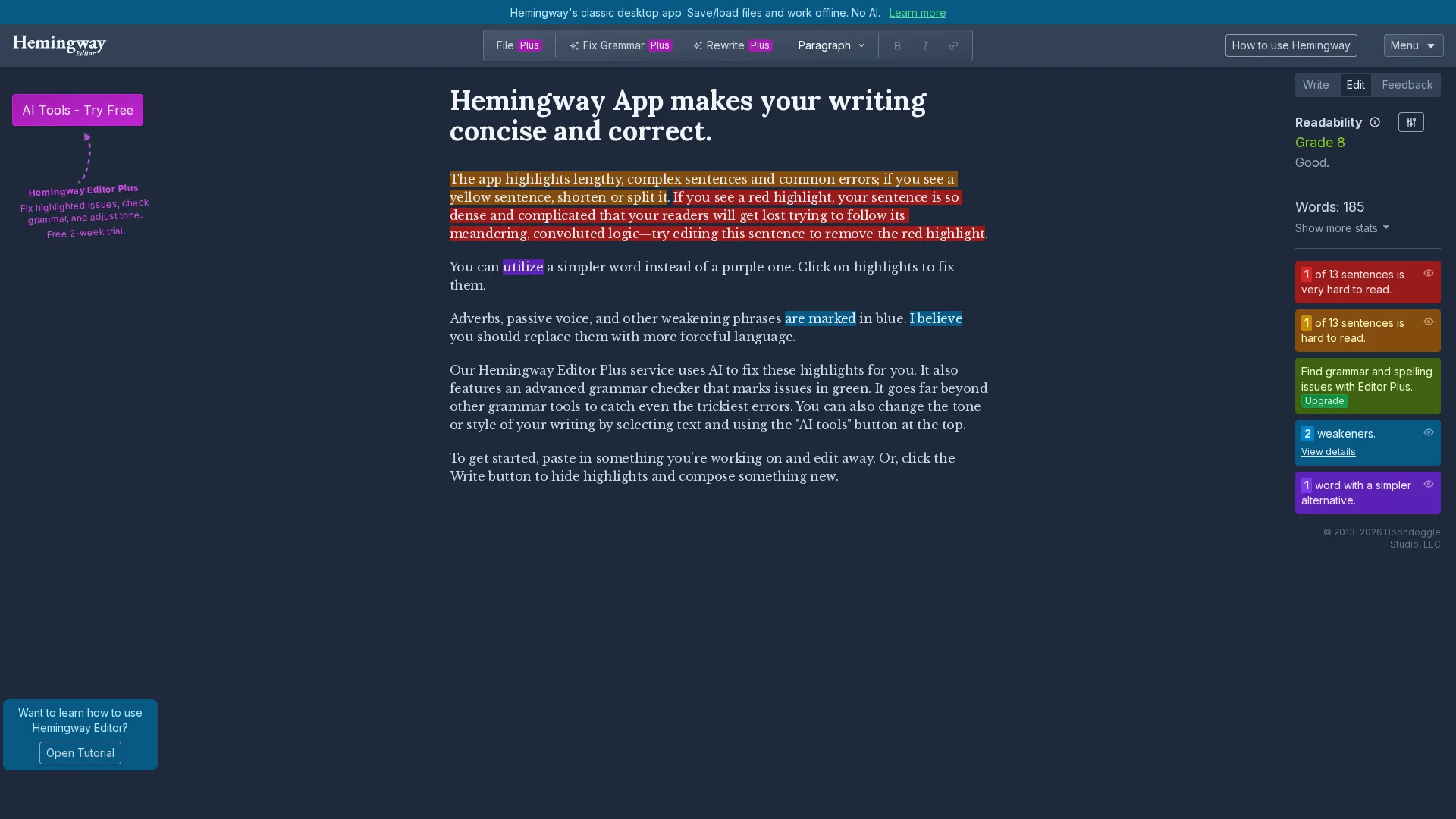 Hemingway Editor | VisionaryHub