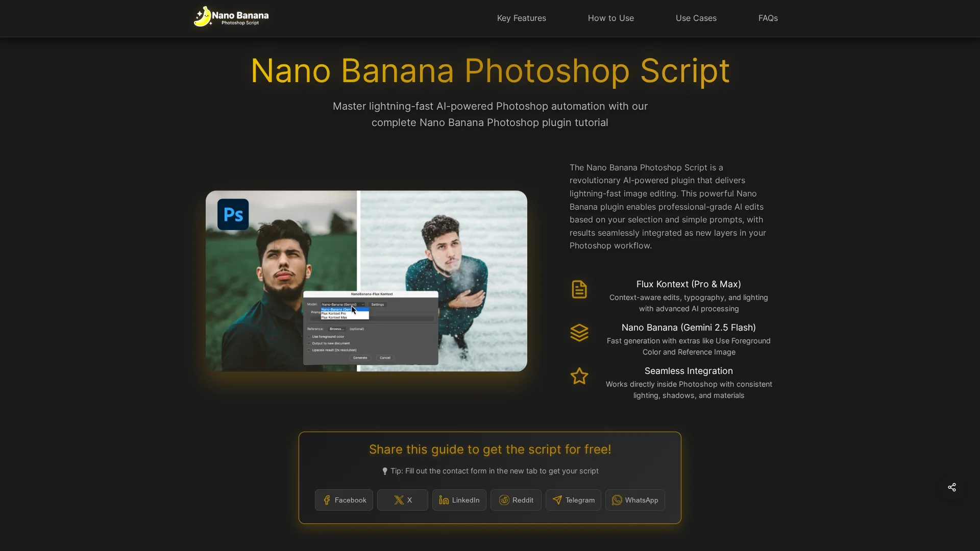 NanoBanana Photoshop Script | VisionaryHub