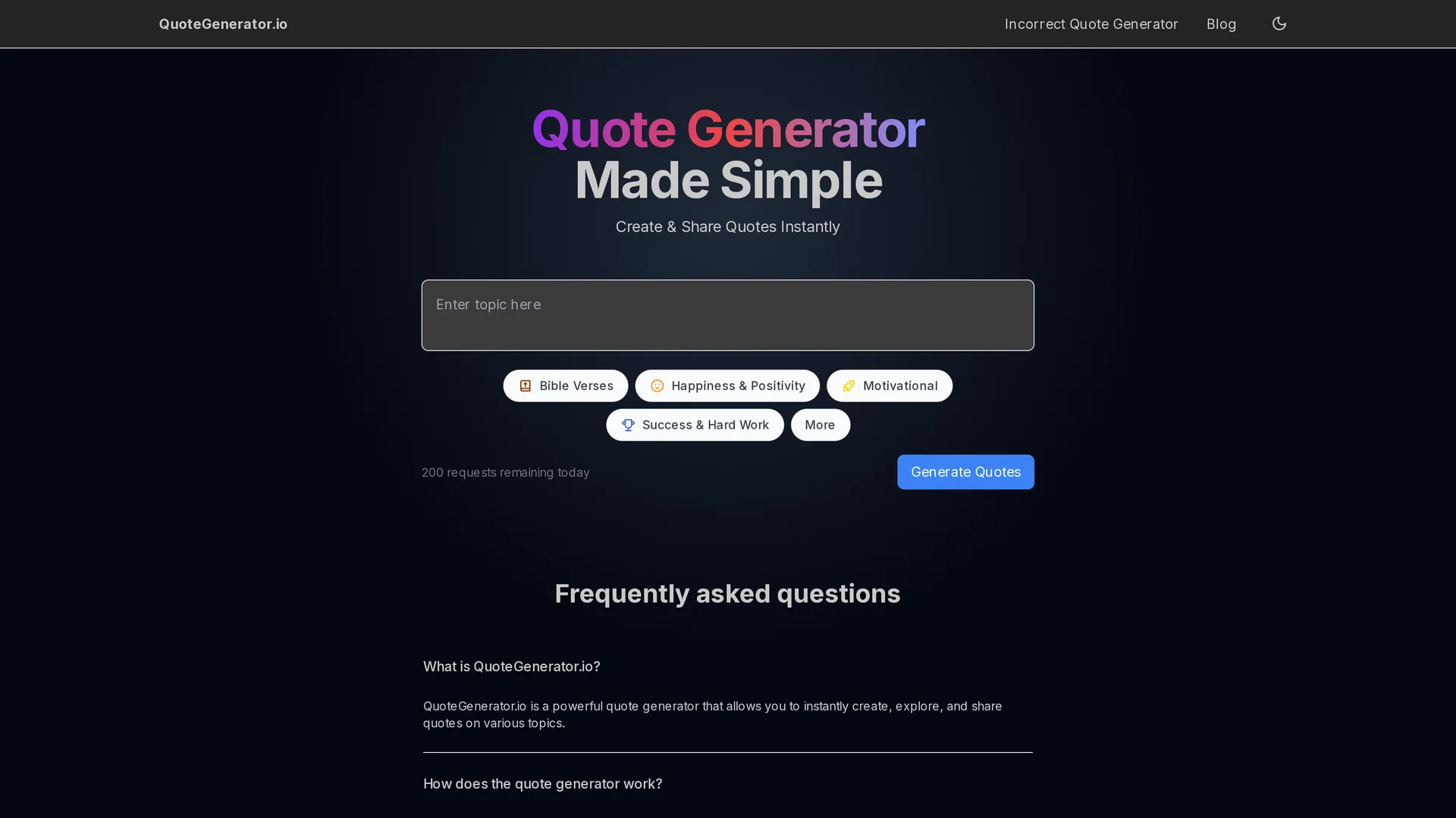 Quote Generator Project QuoteGenerator | VisionaryHub