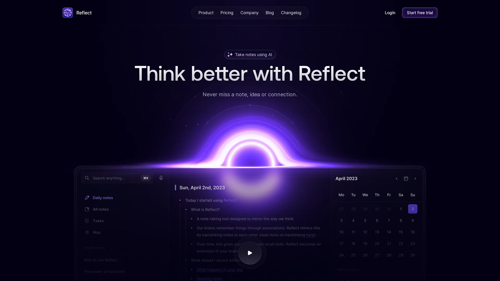Reflect Ai Note Reflect Notes | VisionaryHub