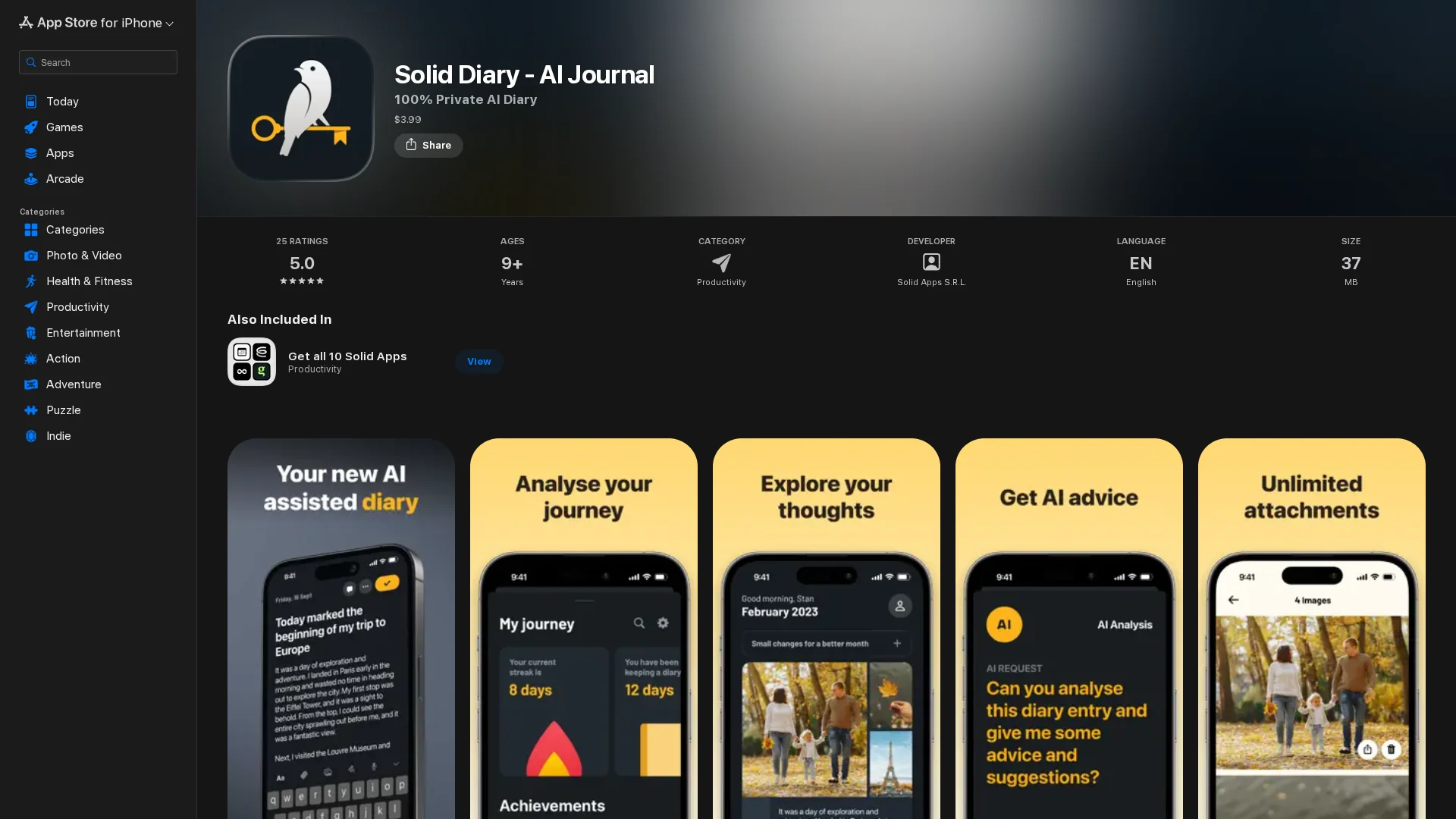Solid Diary - AI Journal | VisionaryHub