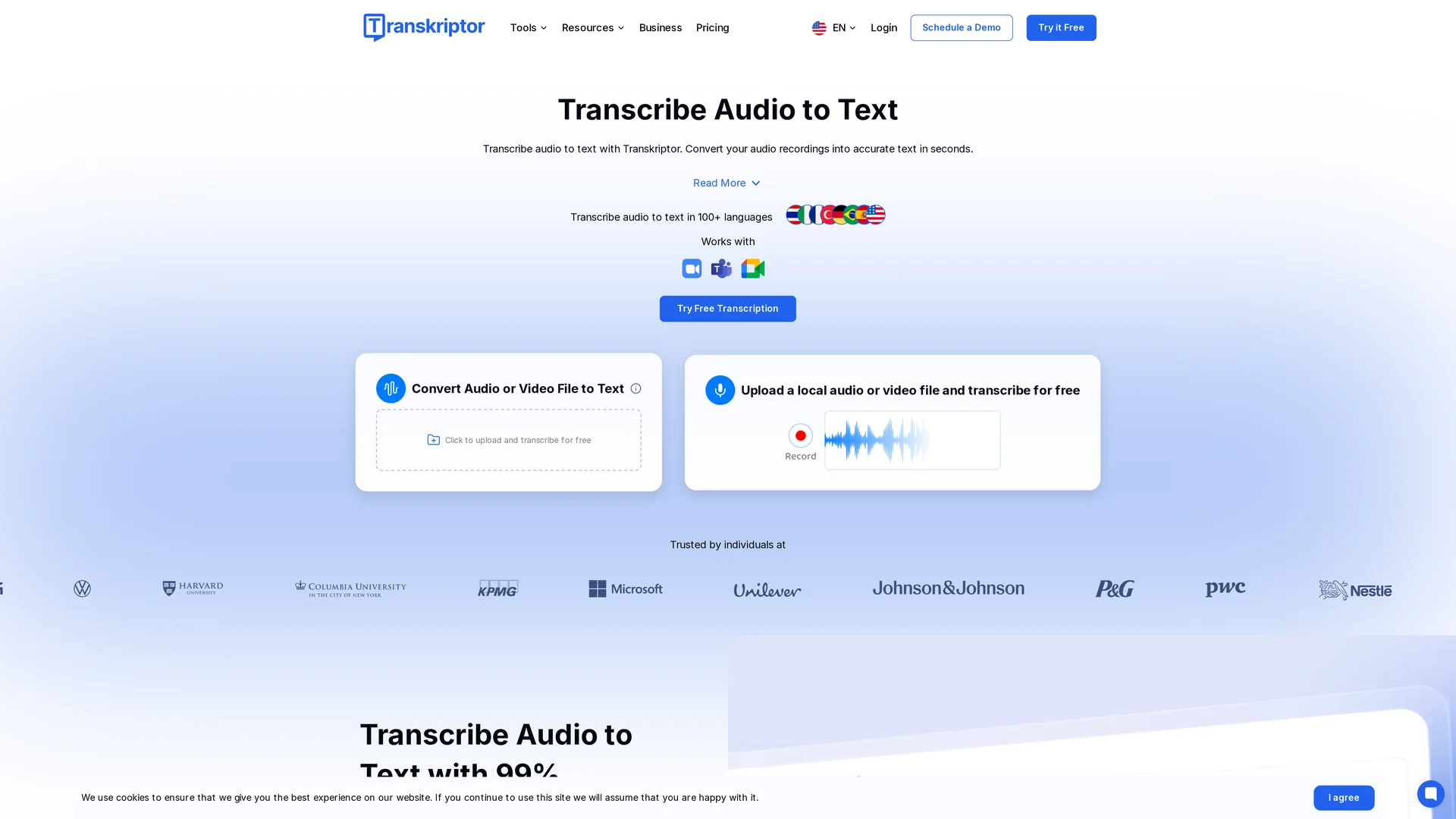 Transkriptor | VisionaryHub