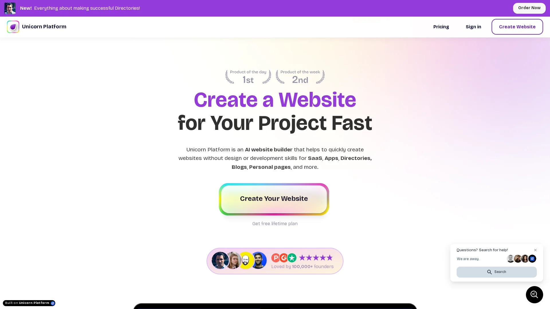 Unicorn Platform | VisionaryHub