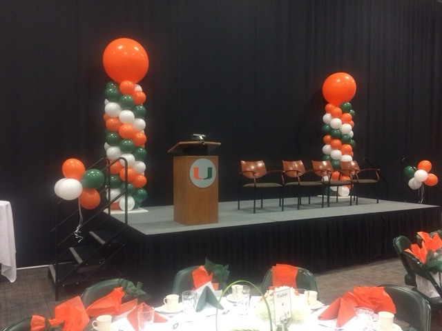 Green And Orange Column Design
