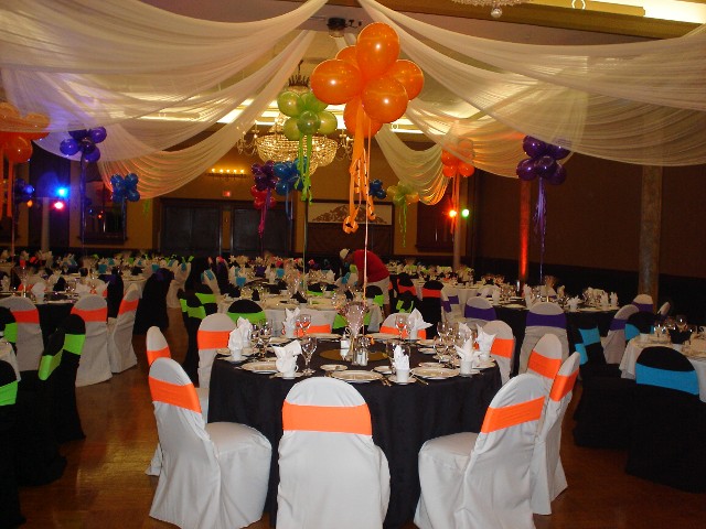 Orange And Purple Balloon Party Design