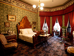 Master bedroom in the mansion
