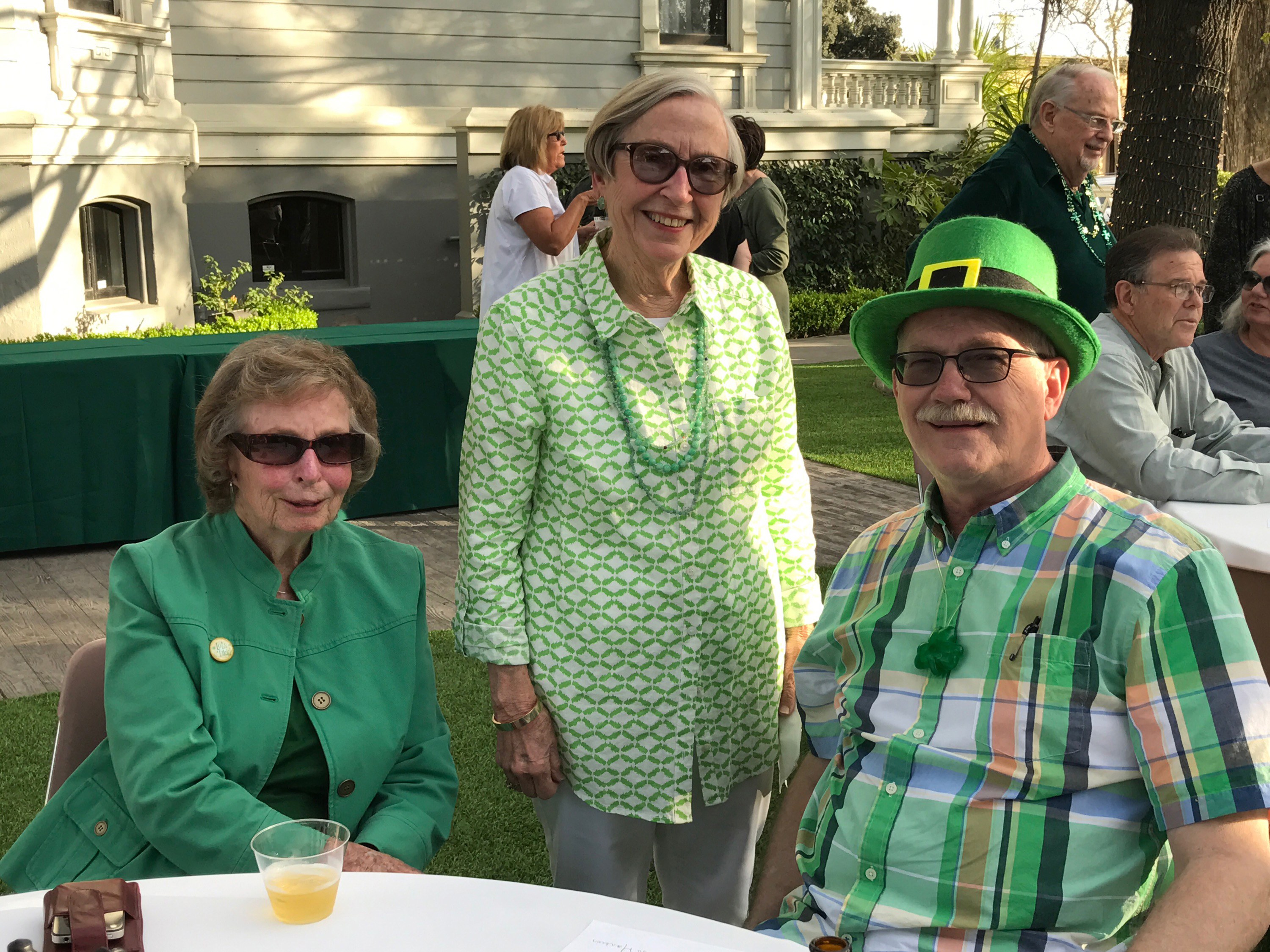 Old folks celebrating St. Patrick's Day