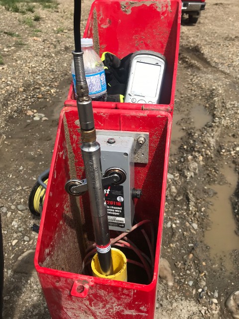 Machine to drill on the land