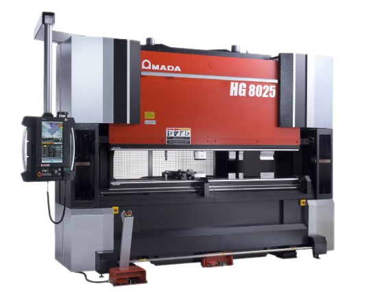 Hydraulic press machine designed for cutting and drilling tasks in industrial applications.