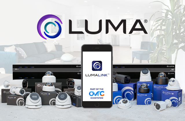 Luma Surveillance app, Lumalink, on smart phone and security camera products with on site server