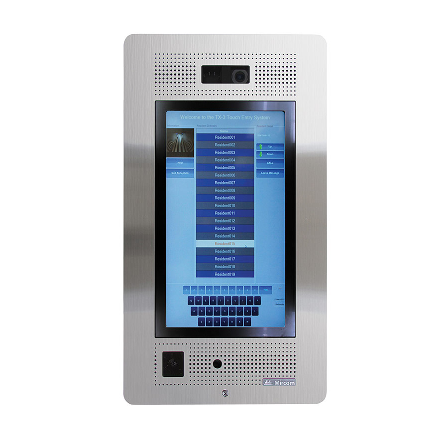 Mircom’s 22″ Touch Telephone Access System