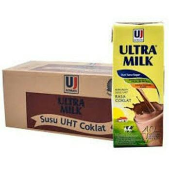 (24Pcs/Karton) Ultra Milk Susu UHT Rasa Cokelat 200 ml by Dagangan