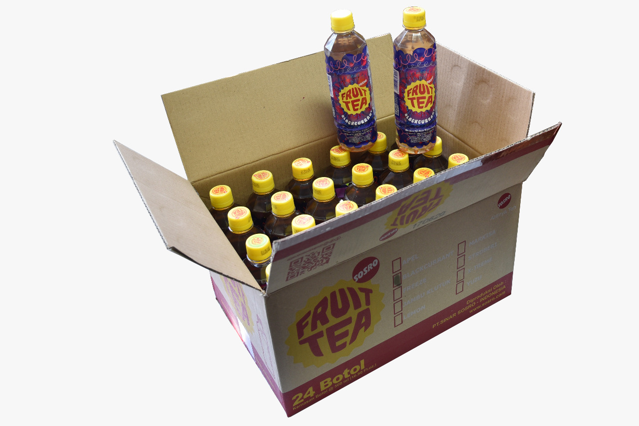 (24 Pcs/Karton) FRUIT TEA PET 500 ML BLACKCURRANT by Sosro